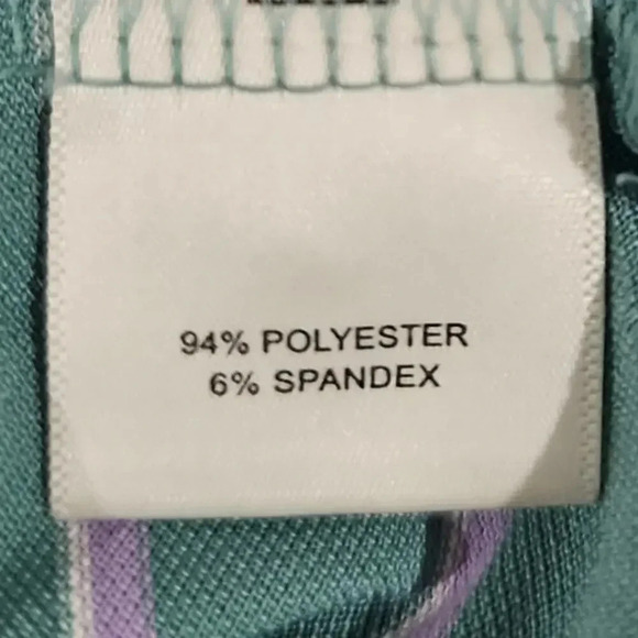 Peter Millar Men's Stripe Polo Sea Foam green Lilac Size XL - Picture 10 of 10